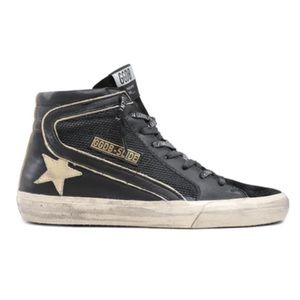 GOLDEN GOOSE | Slide Sneaker in Black and Gold 2021 size 37